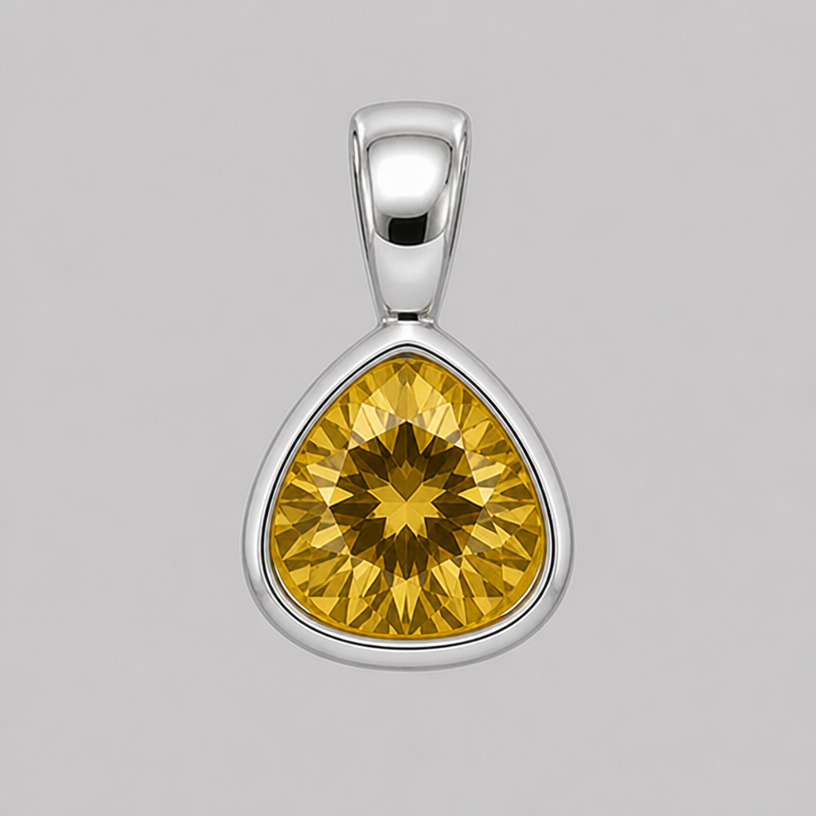 Make it floating pendant, bezel set