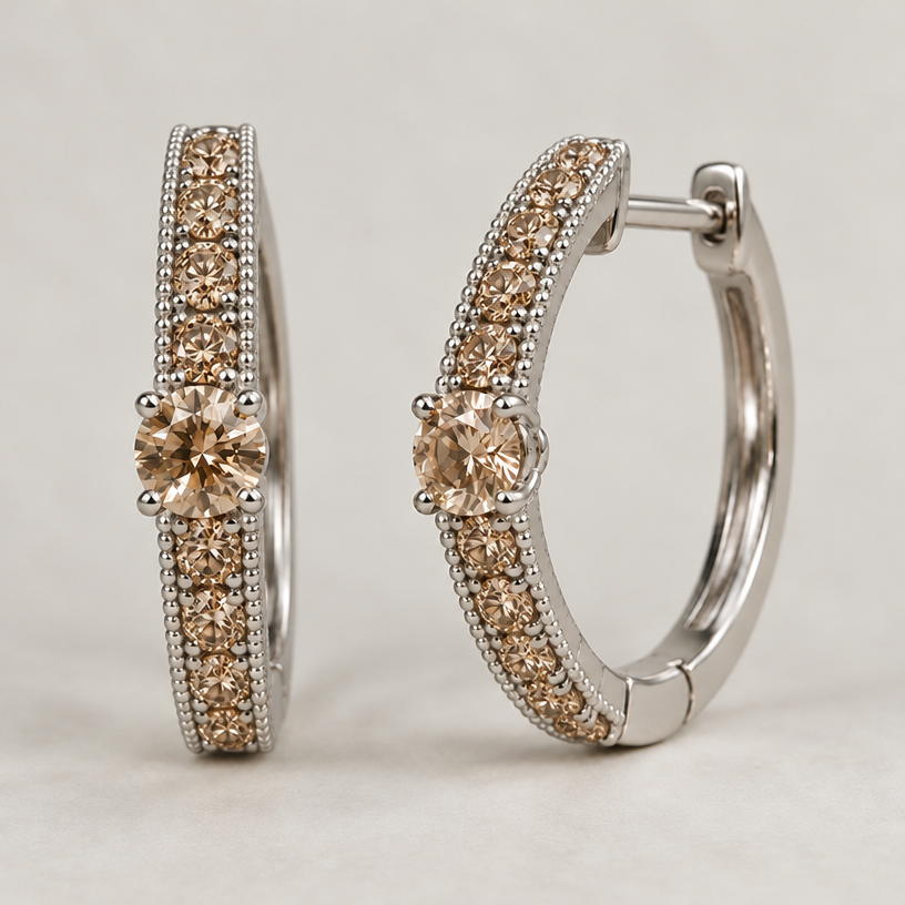 Make setting pave with border
edit the attached jewelry design with these instructions: Make setting pave with border. keep it photorealistic, just the design no text