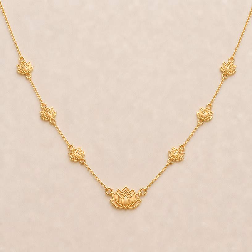 add more petals to the chain
edit the attached jewelry design with these instructions: add more petals to the chain. keep it photorealistic, just the design no text