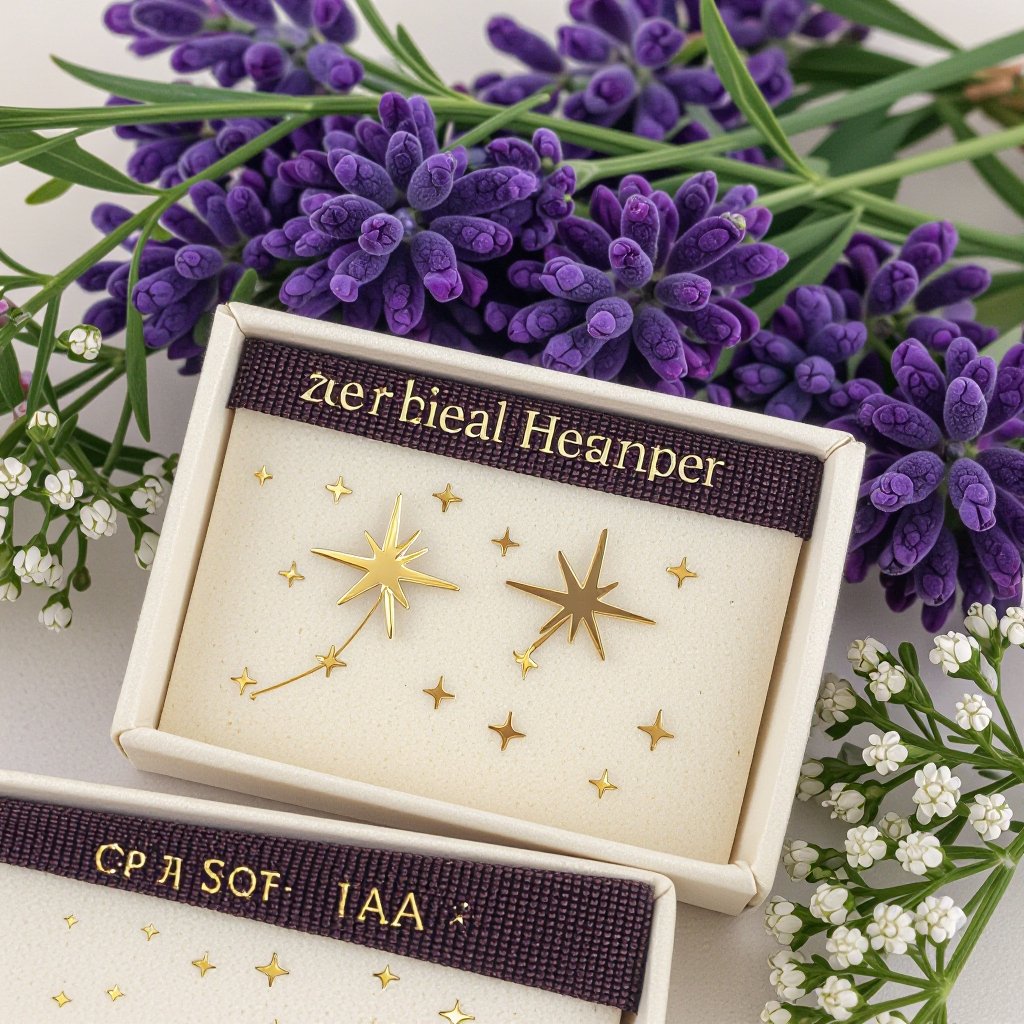 Небольшие золотые матовые серьги в виде созвездия