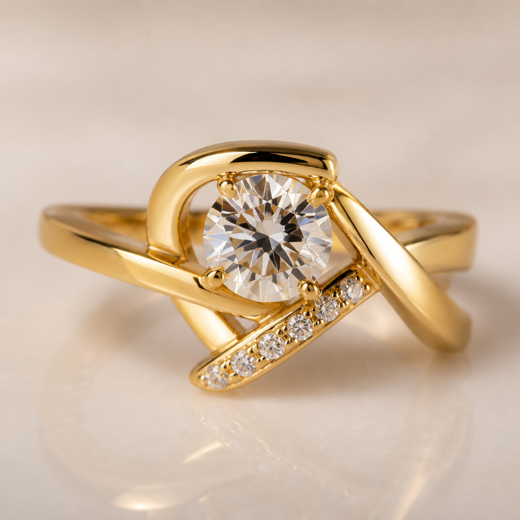 A women's ring
photorealistic jewelry design, A women's ring, modern style, just the design no text