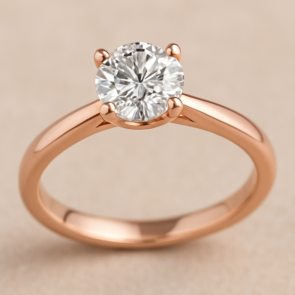 elegant rose gold engagement ring