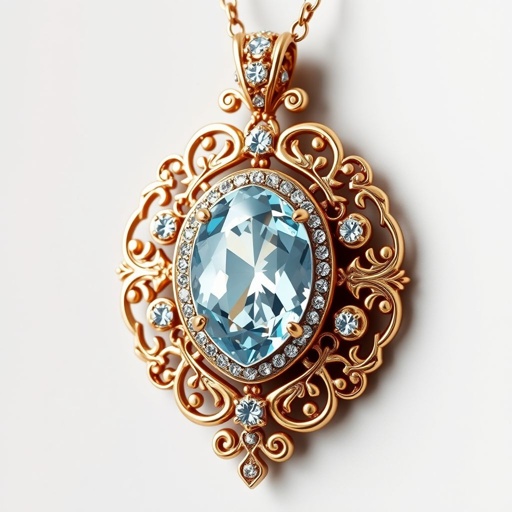 Ladies pendent  with single stone of kite shape and small diamonds surrounding 