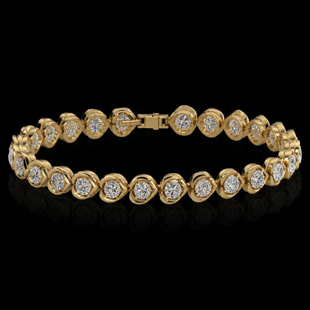 Rose petal diamonds 4mm apart around the whole bracelete
photorealistic jewelry design, Rose petal diamonds 4mm apart around the whole bracelete
, gold style, just the design no text
