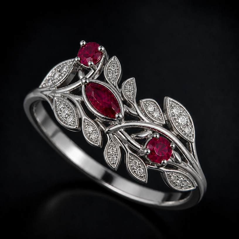 fill in open space with similar nature elements
edit the attached jewelry design with these instructions: fill in open space with similar nature elements. keep it photorealistic, just the design no text