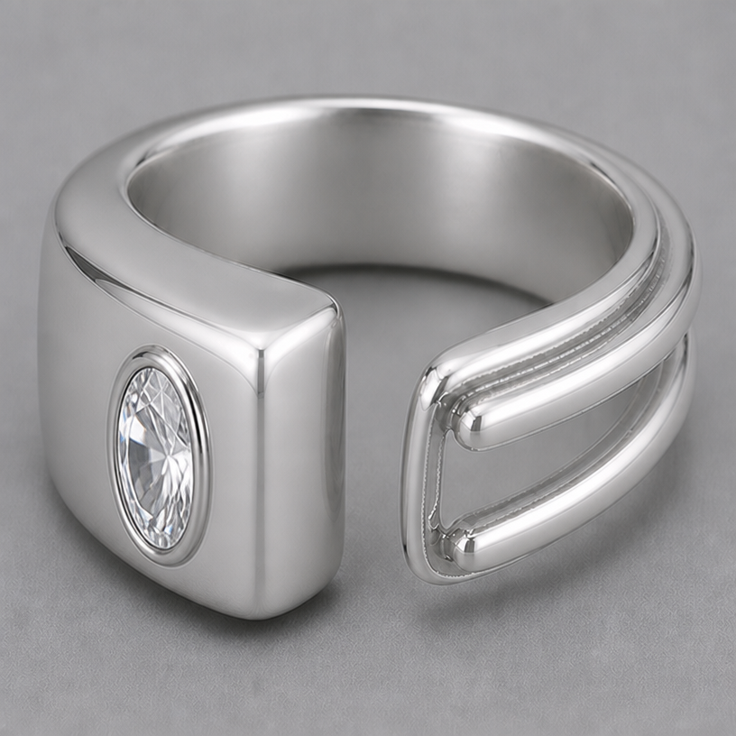 Round march stone middle
edit the attached jewelry design with these instructions: Round march stone middle. keep it photorealistic, just the design no text