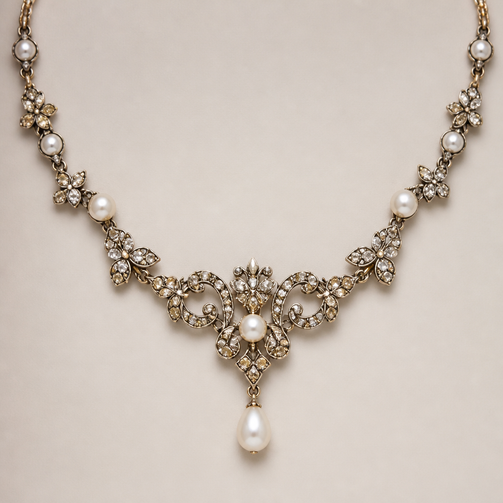 Nacklace
photorealistic jewelry design, Nacklace , vintage style, just the design no text