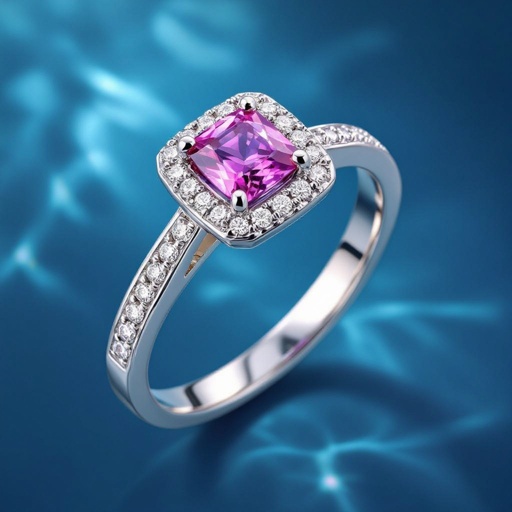 Narrow silver band with a rounded square. Aaron on the Square band.