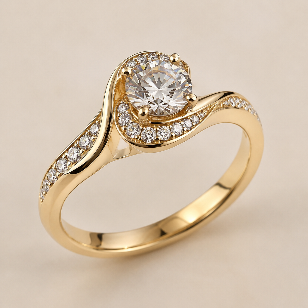 A women's ring
photorealistic jewelry design, A women's ring, modern style, just the design no text