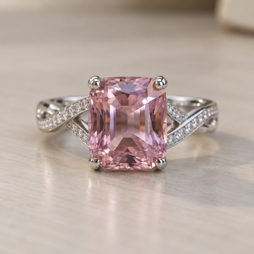 A women's ring made of silver. take this stone in the picture and give me something different its a bigger stone
using the attached image as a visual reference, create A women's ring made of silver. take this stone in the picture and give me something different its a bigger stone. photorealistic, just the design no text