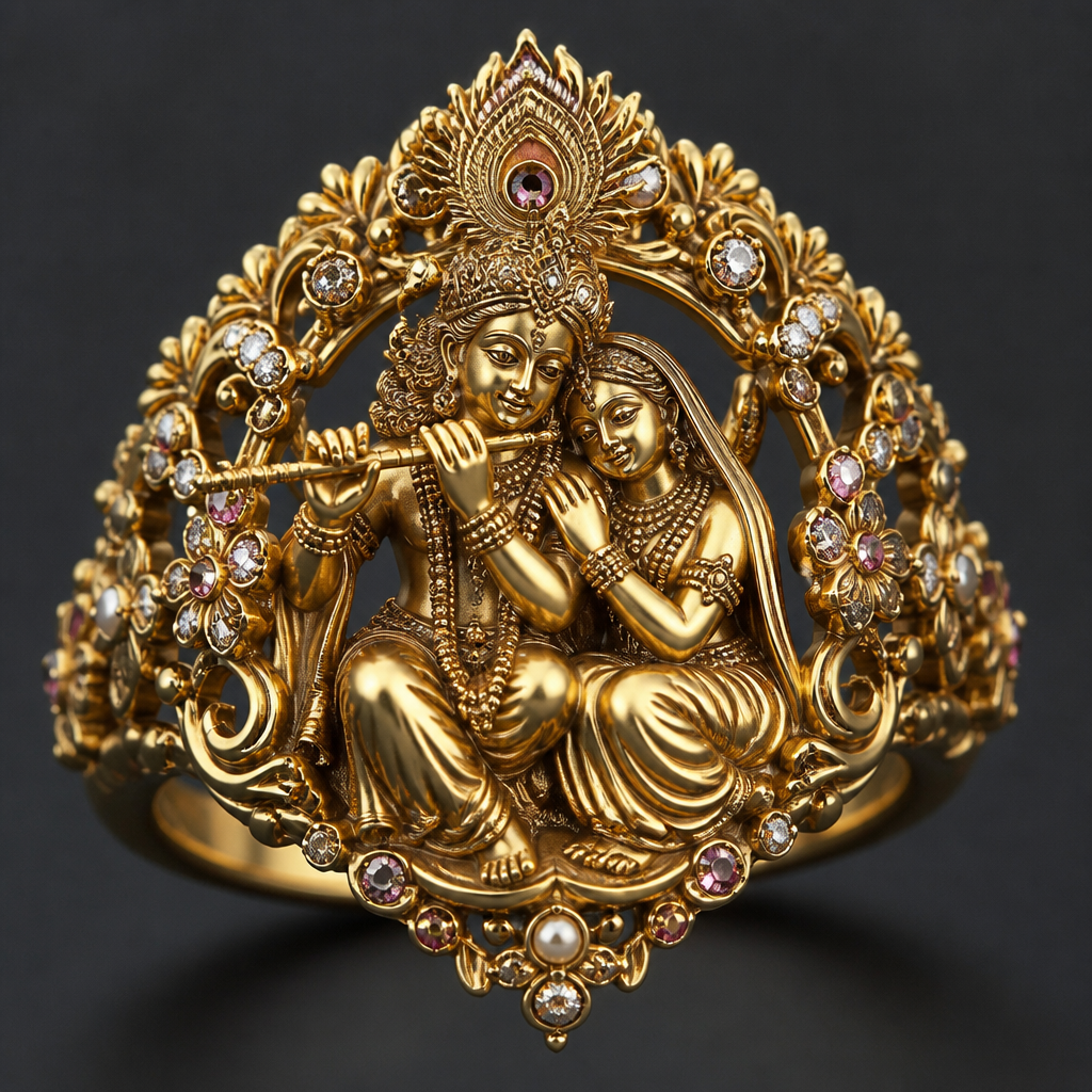 A women's ring, highly ornate, intricate and elaborate, richly detailed. rathai krishna pendant 4k 3d flow design neer
photorealistic jewelry design, A women's ring, highly ornate, intricate and elaborate, richly detailed. rathai krishna pendant 4k 3d flow design neer, modern style, just the design no text