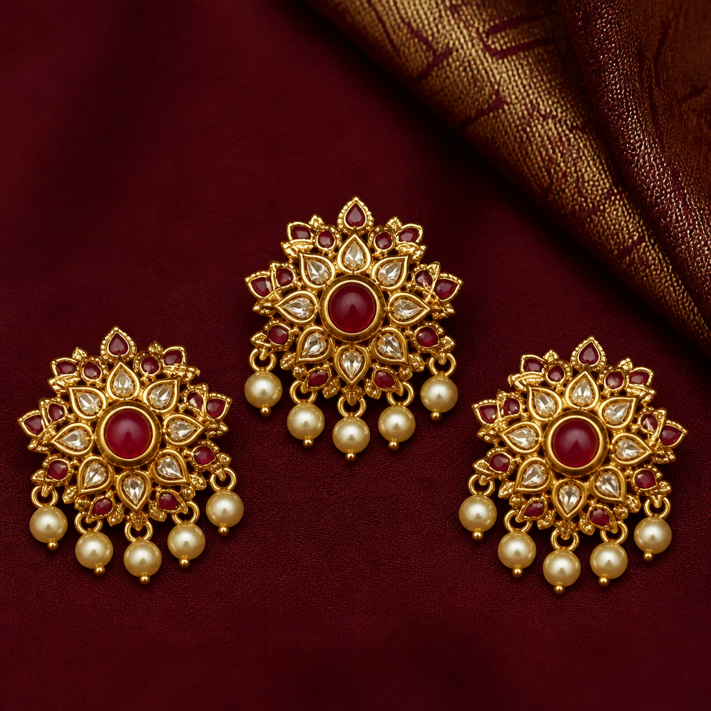 Set butti
photorealistic jewelry design, Set butti, ethnic style, just the design no text