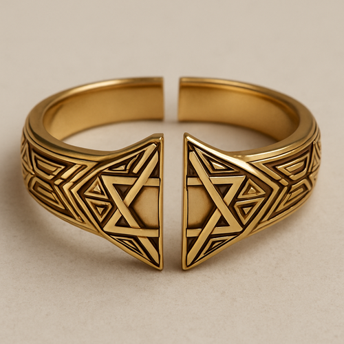 Star of David Ring in two parts it can be taken apart and fit together between two people