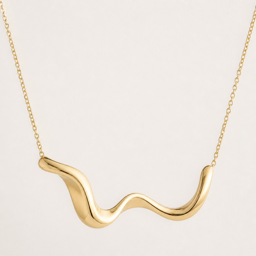 A abstract women's necklace made of gold. simple
photorealistic jewelry design, A abstract women's necklace made of gold. simple, abstract style, just the design no text