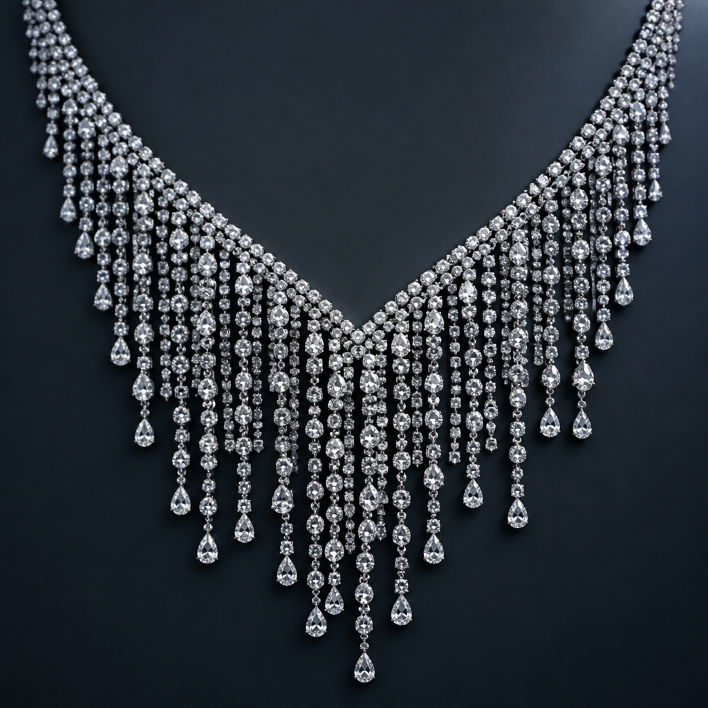 Diamond rain
photorealistic jewelry design, Diamond rain
, just the design no text