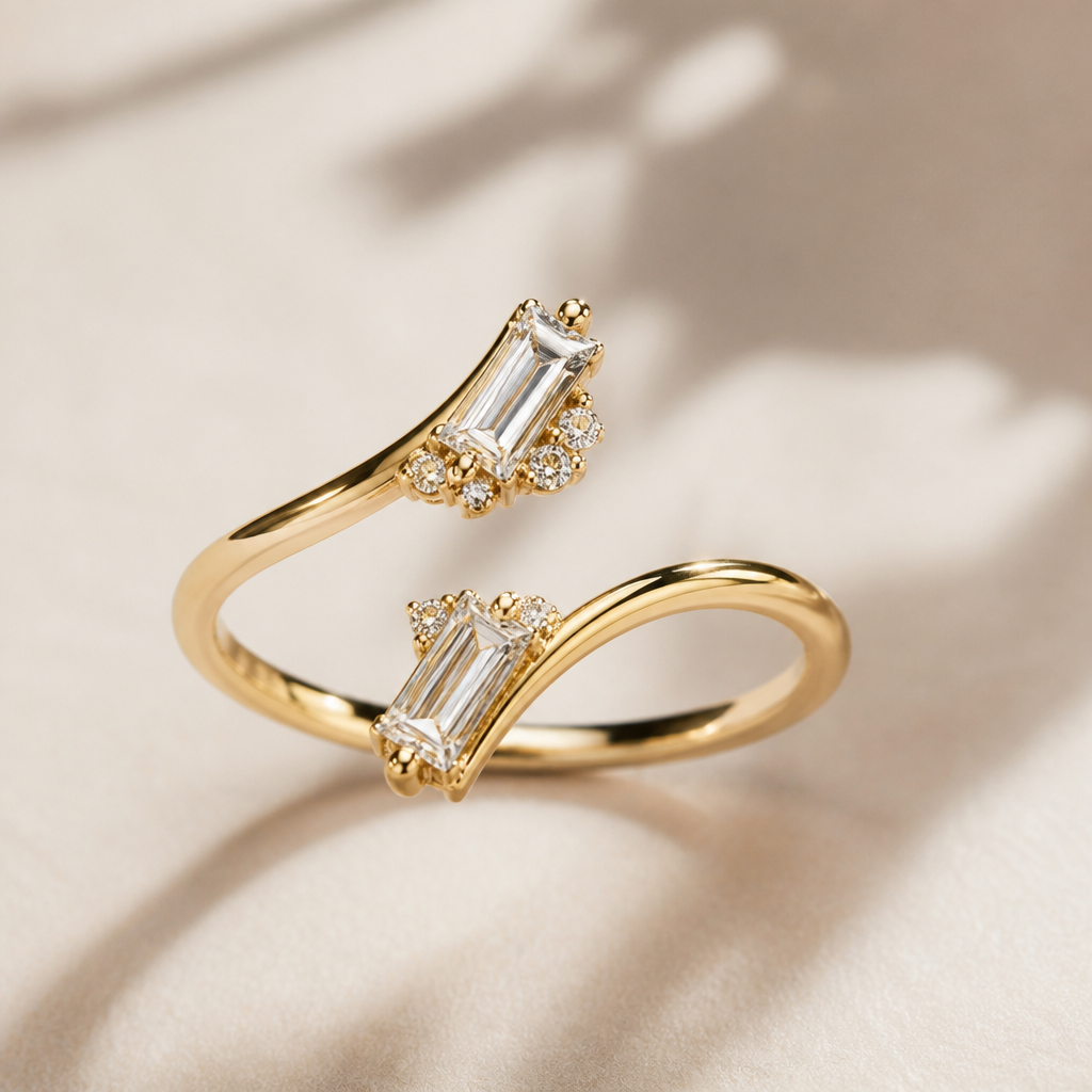A women's ring
photorealistic jewelry design, A women's ring, modern style, just the design no text