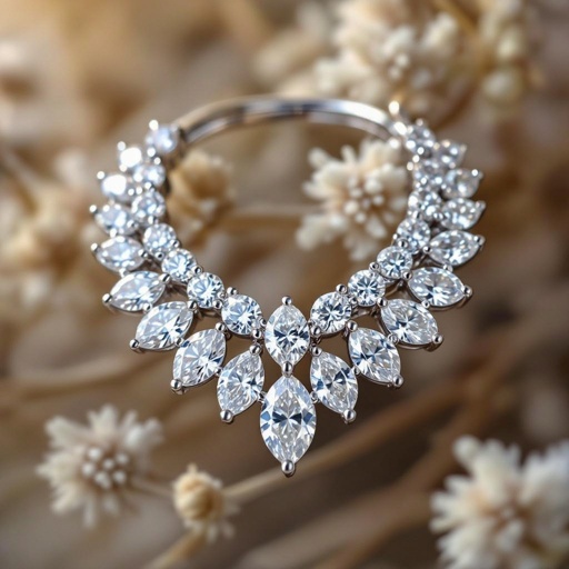 Multiple marquise diamond pendant