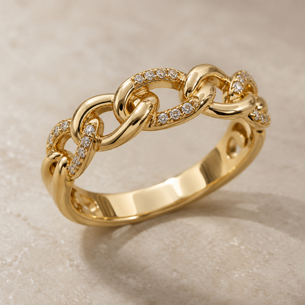 A women's ring. i need my name on the design written with the same chains
photorealistic jewelry design, A women's ring. i need my name on the design written with the same chains, modern style, just the design no text