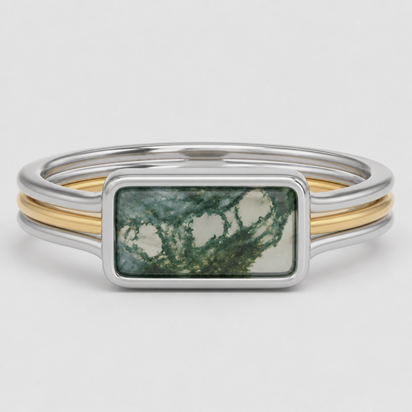 Make the stone rectangular instead of oval