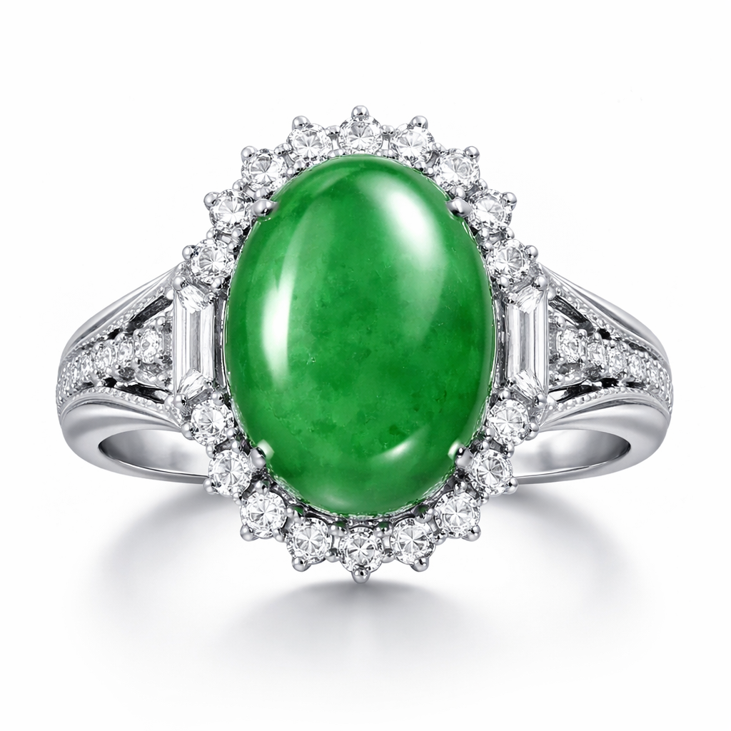 A women's ring. 想換掉橙黃色黃翡蛋面,不要改設計,用原圖的介子
A women's ring. 想換掉橙黃色黃翡蛋面,不要改設計,用原圖的介子, modern style