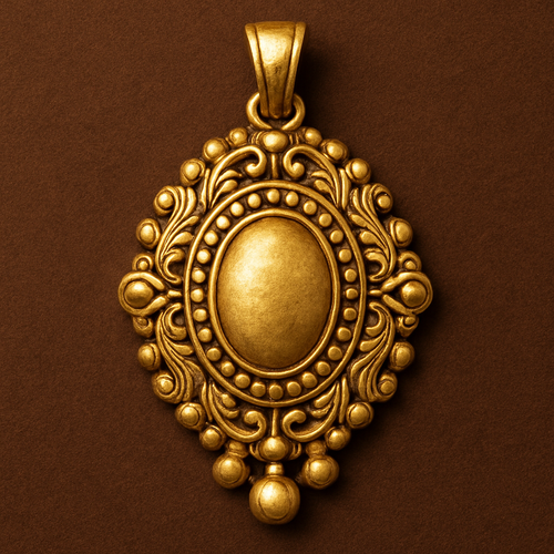 Chunky gold antique pendant 