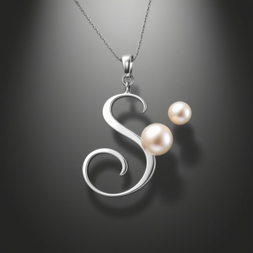 A letter S with the pearl necklace