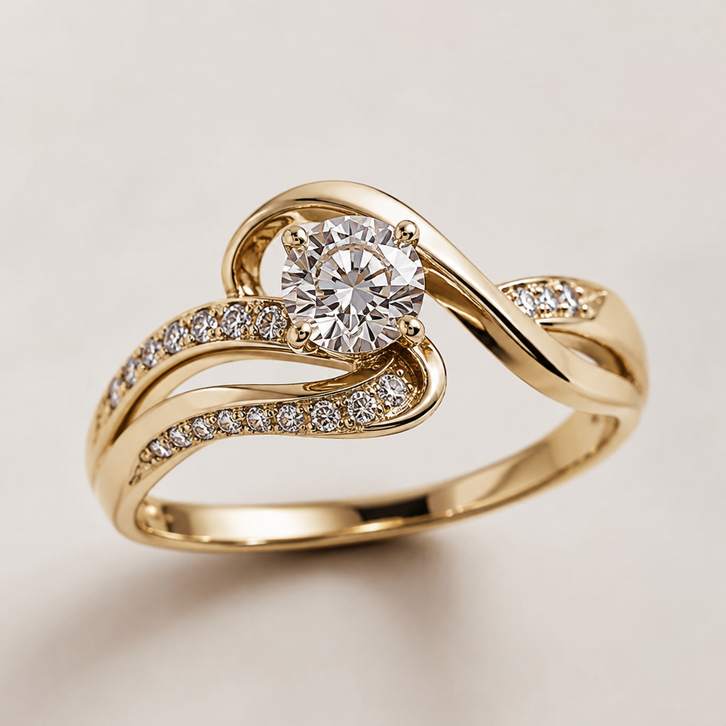 A women's ring
photorealistic jewelry design, A women's ring, modern style, just the design no text