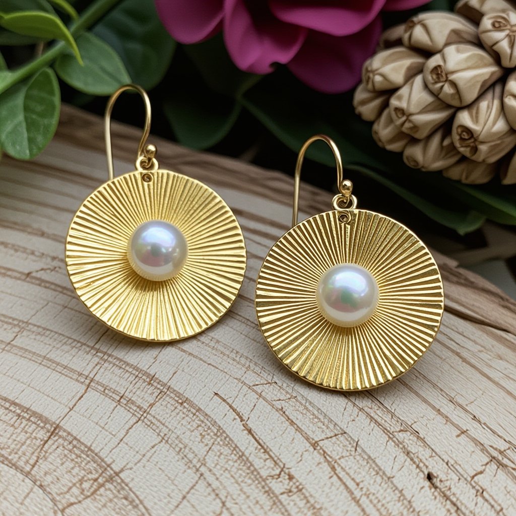 Золотые серьги полукруг половинка горящего солнца мятое неровное золото лучи волнистые другая половинка круга серебряная 