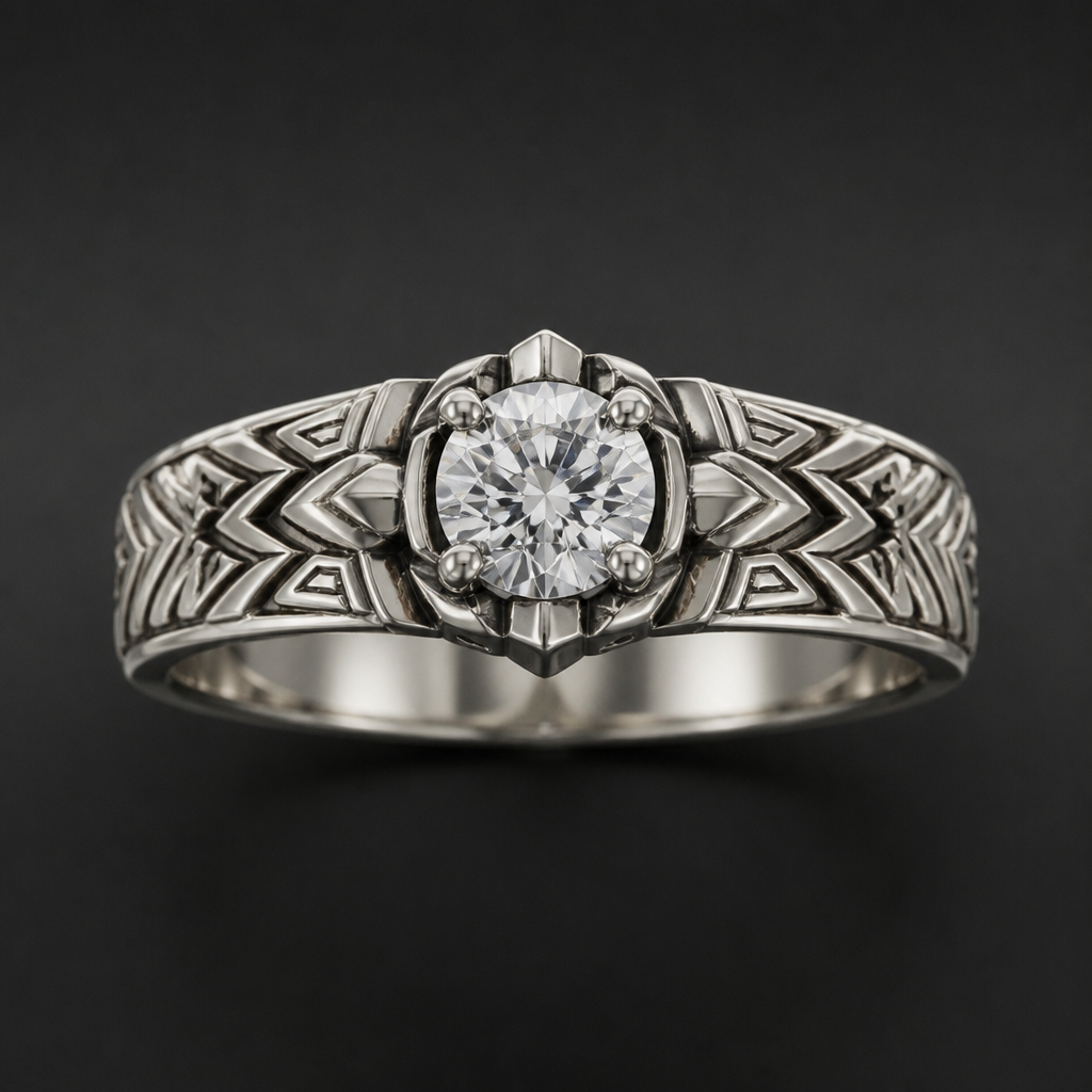 Engagement ring
photorealistic jewelry design, Engagement ring, native_american style, just the design no text