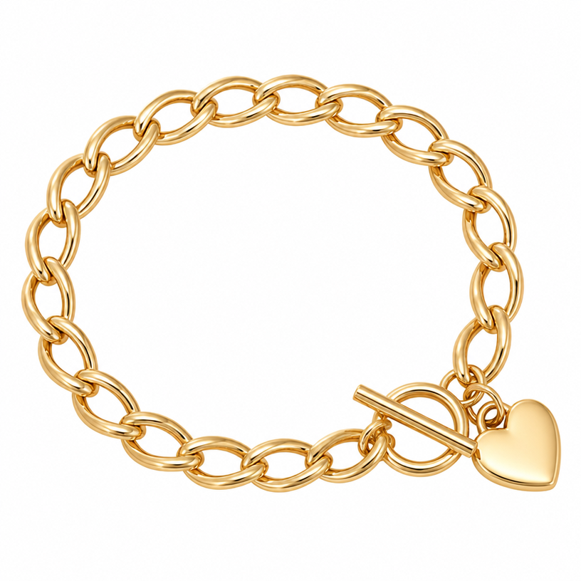 less chunky and without a clasp and with a stick inside a circle attachment. also has love heart with guess on it
edit the attached jewelry design with these instructions: less chunky and without a clasp and with a stick inside a circle attachment. also has love heart with guess on it. keep it photorealistic, just the design no text