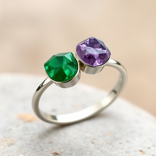 Adjustable ring , silver use minimal, use 2 raw natural gemstone, elegant