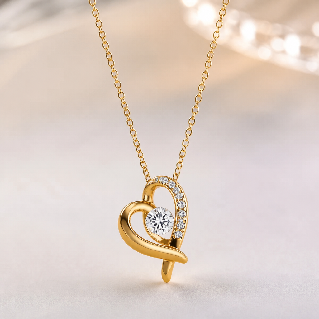 A women's necklace made of gold suitable for anniversary. SL LIKET