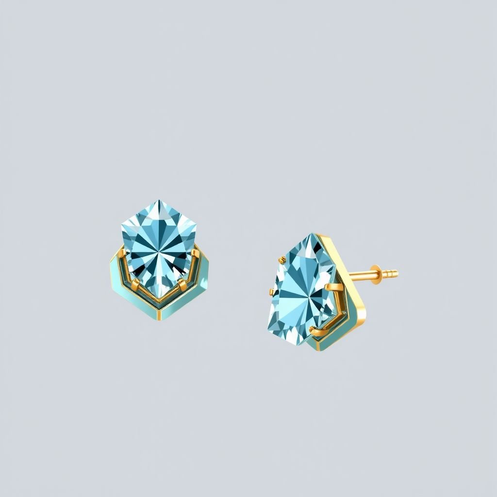 Aquamarine Studs