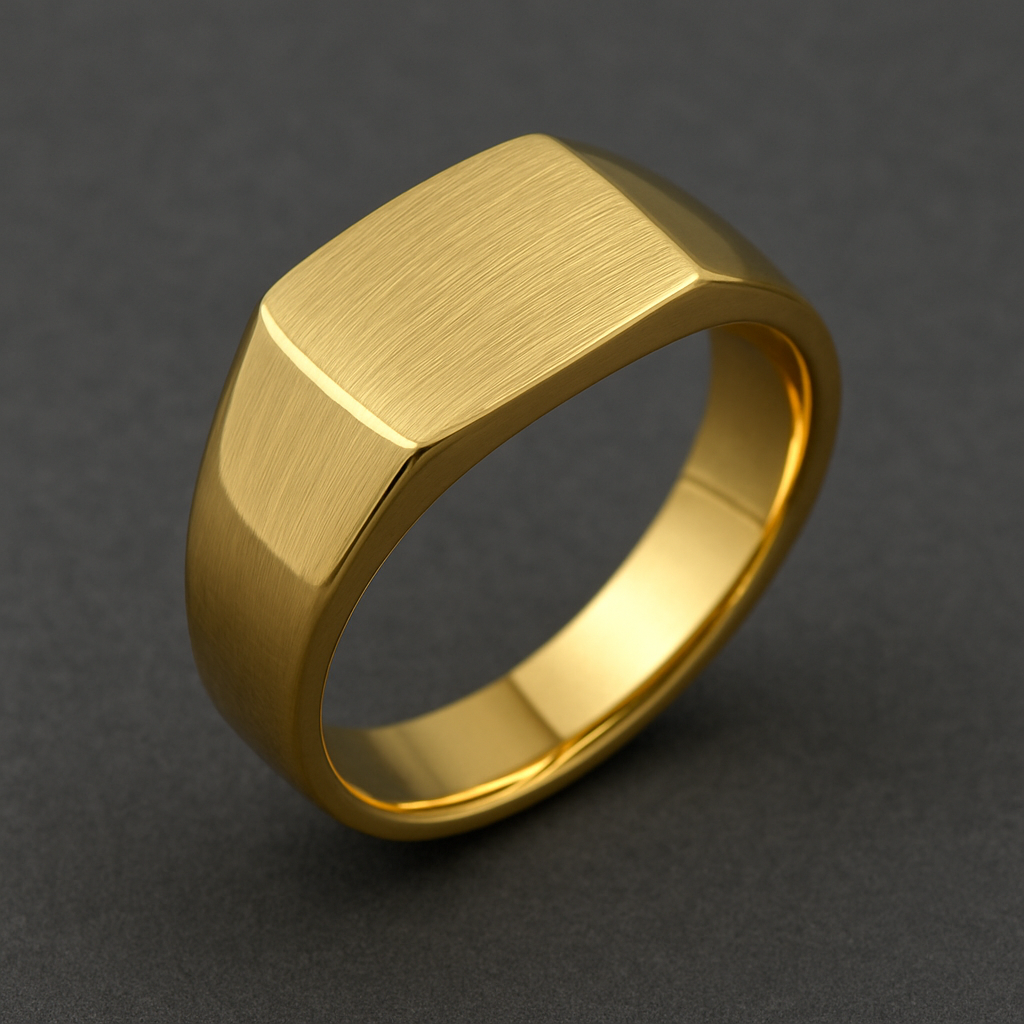 Herren Ring Gold veredelt
