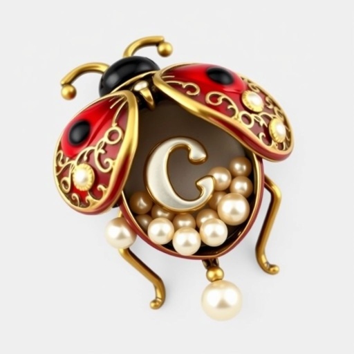 Ladybug with letter C inside her