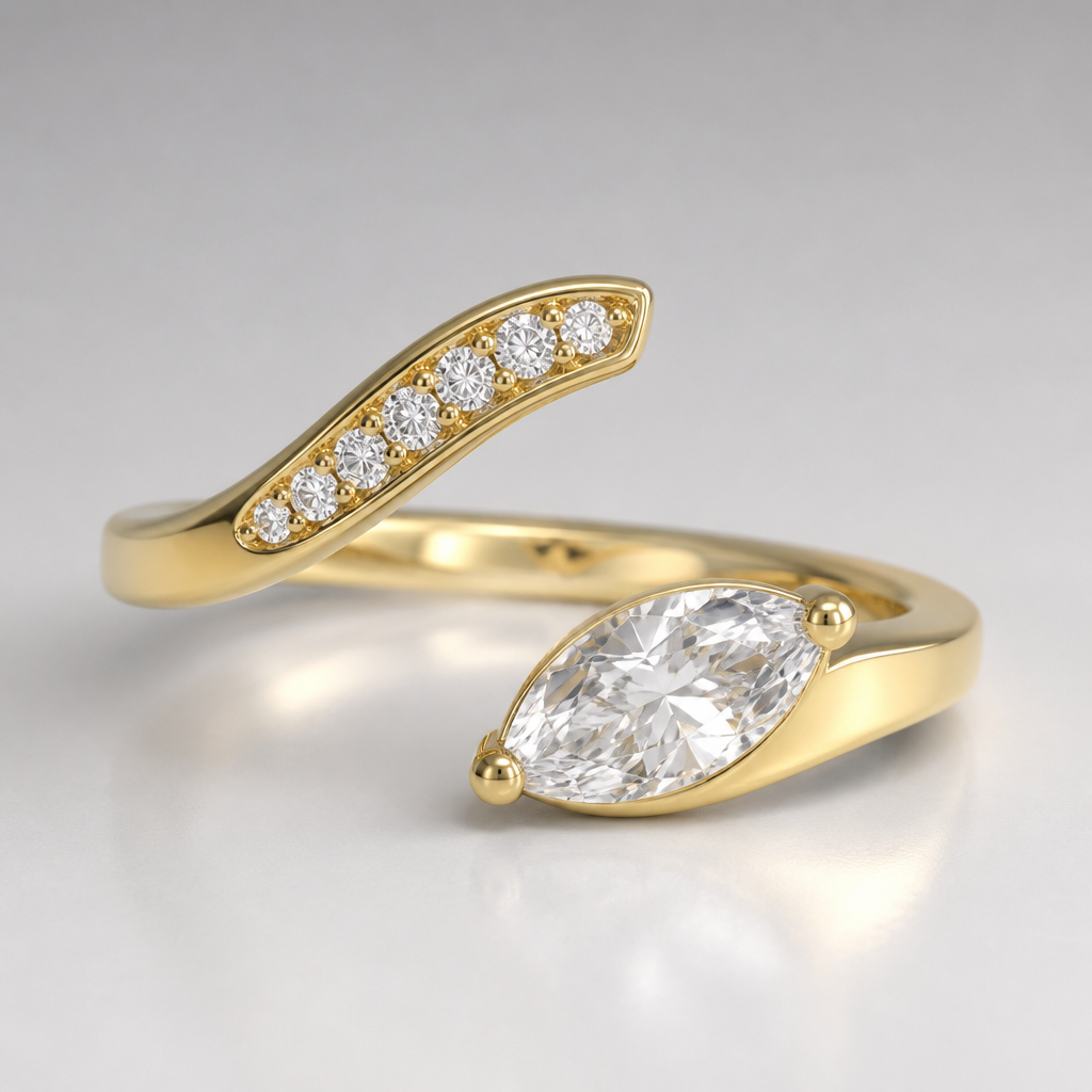 A women's ring
photorealistic jewelry design, A women's ring, modern style, just the design no text