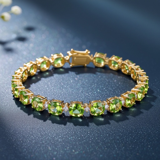 Modern peridot jewelry design with gold