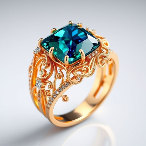 20 carat Arabian blue and green Nanette cut sapphire gemstone Fl lF clarity multi ring