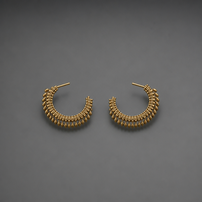 make them half circles
edit the attached jewelry design with these instructions: make them half circles. keep it photorealistic, just the design no text