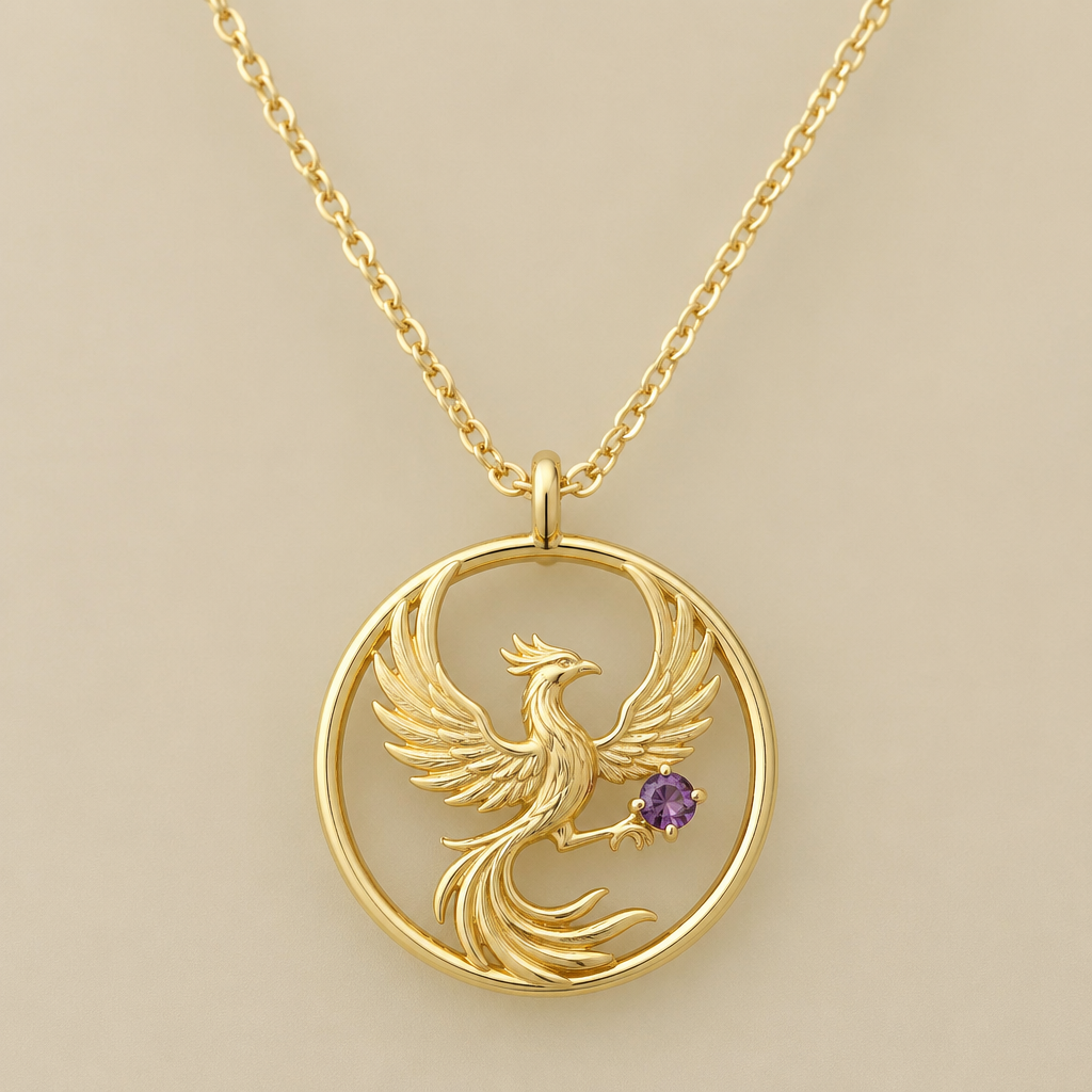 A minimalist women's watch made of gold with amethyst stones suitable for daily wear. fio dourado, ouro, a joia em si, um circulo com a fenix no centro segurando um pedra pequena, amethyst. Um fio simples para usar no dia a dia com um toque de charme
photorealistic jewelry design, A minimalist women's watch made of gold with amethyst stones suitable for daily wear. fio dourado, ouro, a joia em si, um circulo com a fenix no centro segurando um pedra pequena, amethyst. Um fio simples para usar no dia a dia com um toque de charme, minimalist style, just the design no text