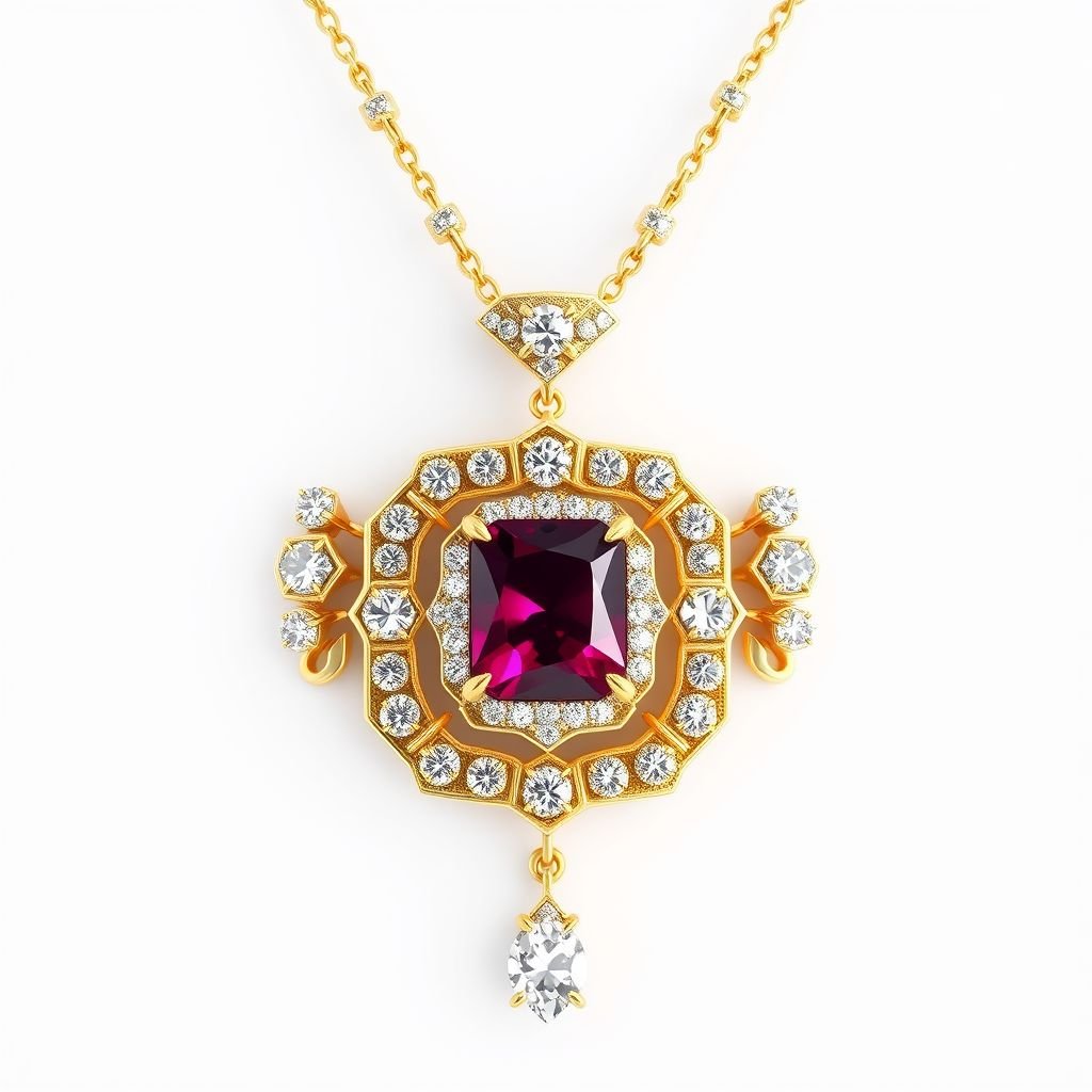 I need a ruby diamond necklace