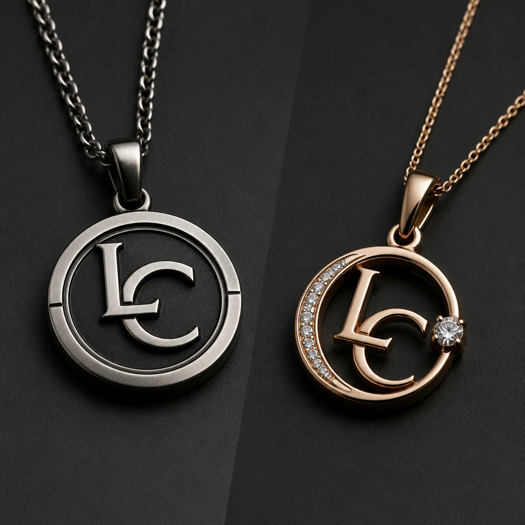 . Refinement: Que sea un diceño para hombre y uno para mujer y que diga LC Desarrollo Empresarial
photorealistic jewelry design, . Refinement: Que sea un diceño para hombre y uno para mujer y que diga LC Desarrollo Empresarial, just the design no text