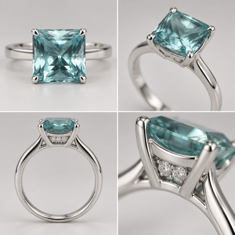 A women's ring. 2.8ct in white gold baskwt with hidden diamond accents on sides of basket
using the attached image as a visual reference, create A women's ring. 2.8ct in white gold baskwt with hidden diamond accents on sides of basket. photorealistic, just the design no text