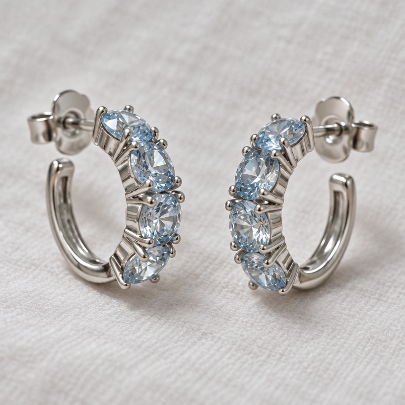A women's earrings
using the attached image as a visual reference, create A women's earrings. photorealistic, just the design no text