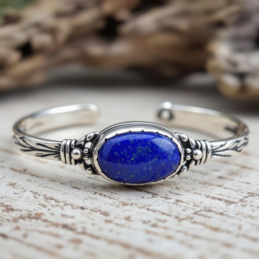 Hand made Bracelet with lapis lazuli 