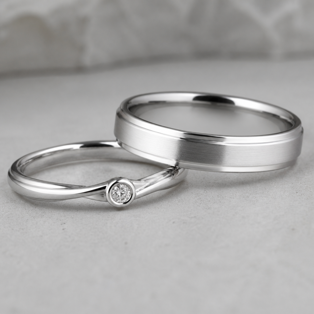 A silver women's ring made of silver suitable for wedding, minimalist, simple and delicate, clean lines. man's wedding band
photorealistic jewelry design, A silver women's ring made of silver suitable for wedding, minimalist, simple and delicate, clean lines. man's wedding band, silver style, just the design no text