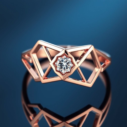 Light weight ladies ring with small diamond 