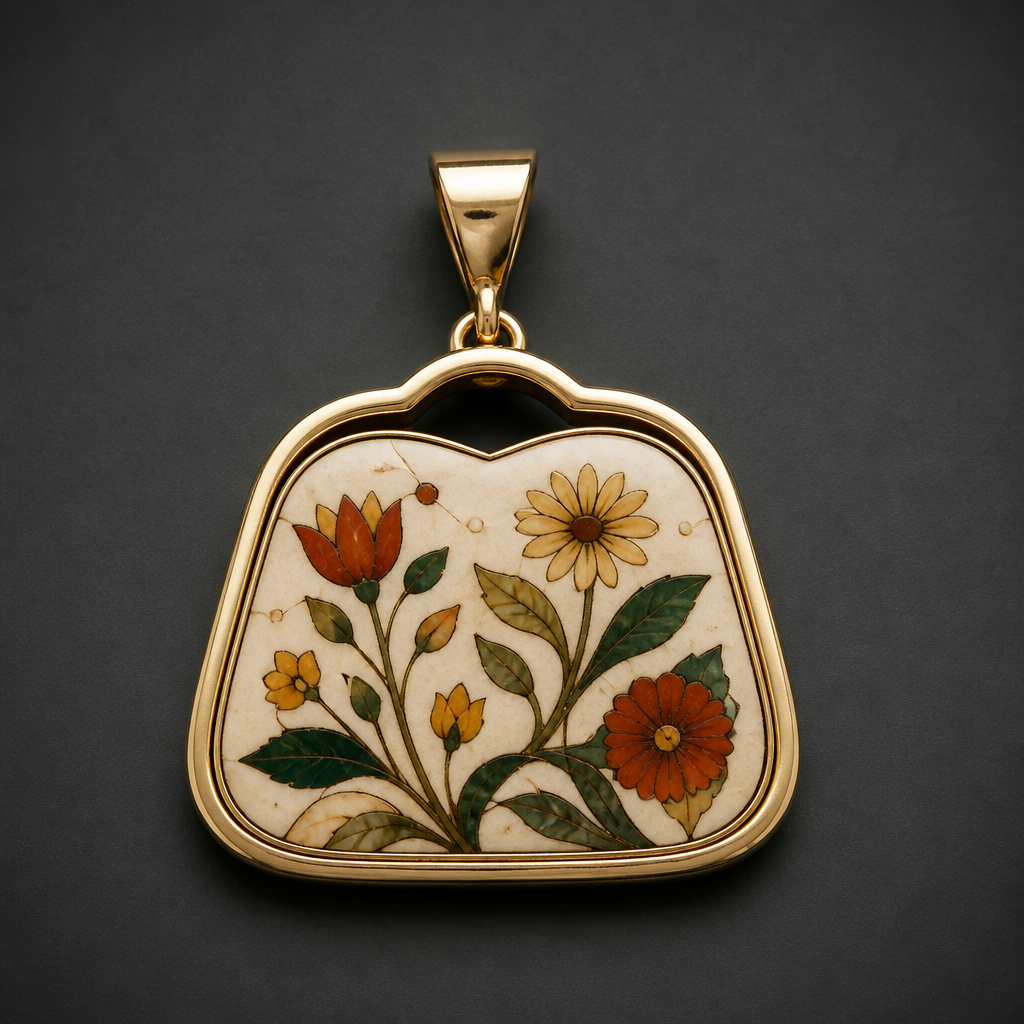 Retro pattern bag inlay
photorealistic jewelry design, Retro pattern bag inlay, nature_inspired style, just the design no text