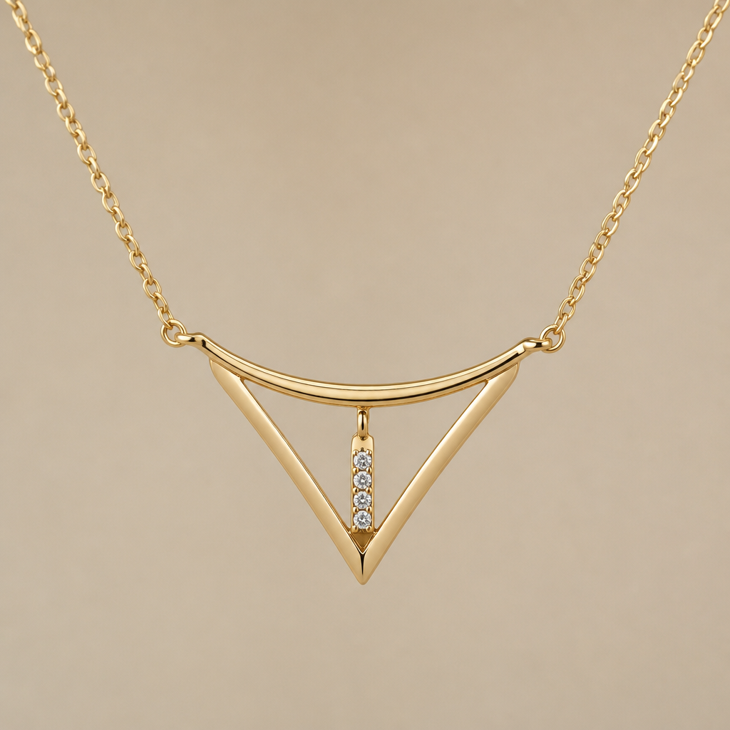 A women's necklace made of gold
photorealistic jewelry design, A women's necklace made of gold, modern style, just the design no text