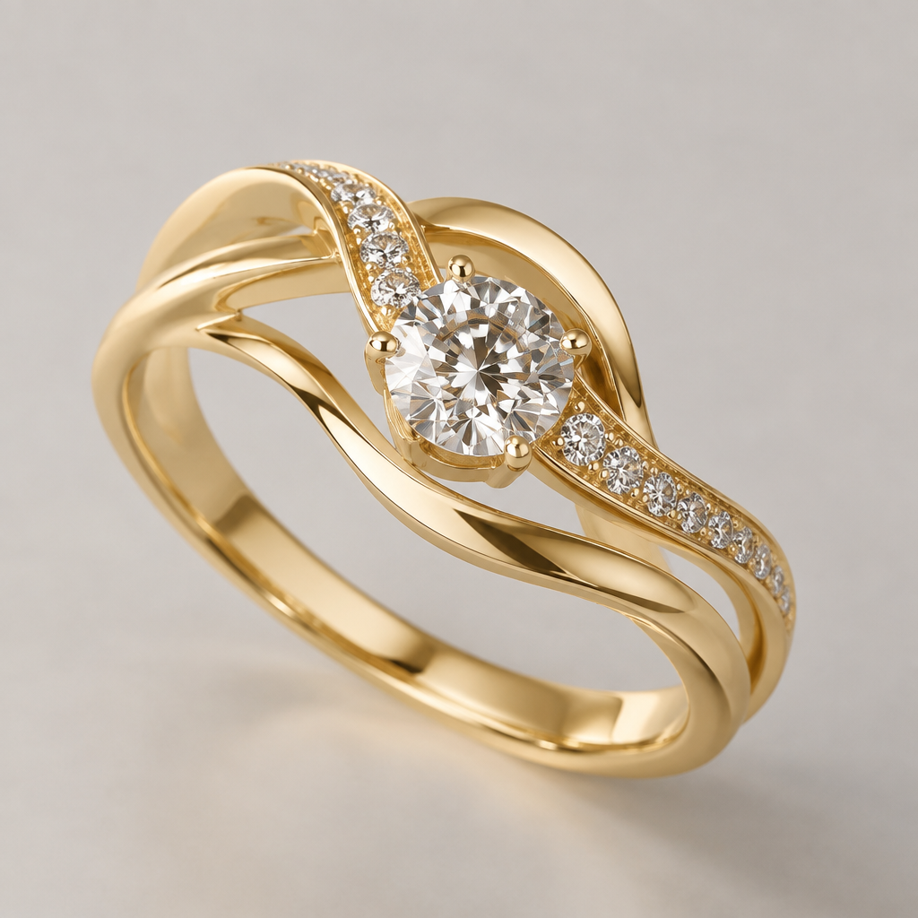 A women's ring
photorealistic jewelry design, A women's ring, modern style, just the design no text